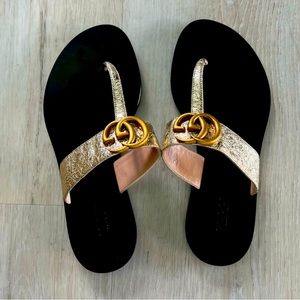Gucci GG T-strap Sandal - LIKE NEW